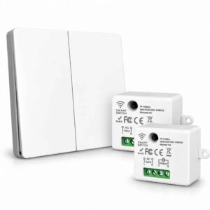 Wireless. Battery-Free. Effortless Control – 2 Gang 2-Way RF Switch with Dual Receivers