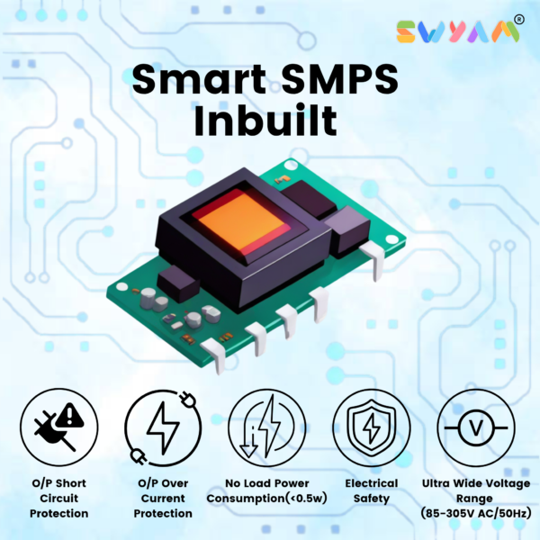 SWYAM Smart Module with built-in SMPS – Adapter-free compact smart device for automation