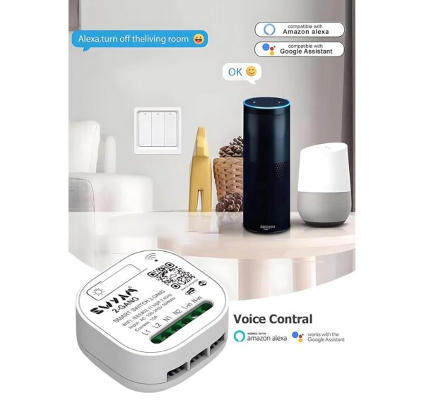 SWYAM smart product connected with Alexa and Google Assistant for voice control