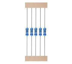 91K Ohm ±5% 1/4W carbon film resistor with white, brown, orange, gold color bands.