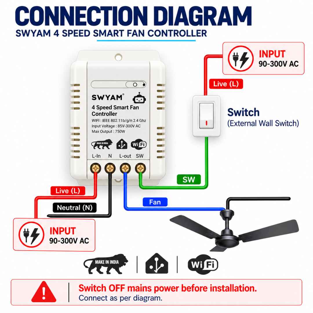Home Assistance Fan controller connection Diagram Home Assistance Fan controller connection Diagram