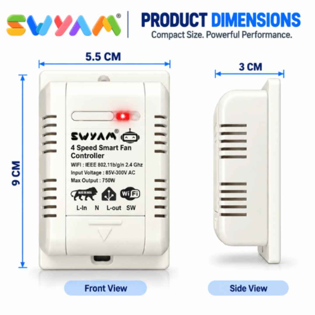 Home Assistance Fan controller Dimension Home Assistance Fan controller Dimension