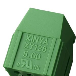 Xinya XY128-3P 3-Pin 5mm Screw Terminal Connector (Original) | 300V 10A | PCB Mount Block (Pack of 10)