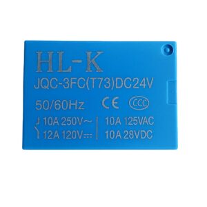 HL-K JQC-3FC(T73) DC 24V 10A 250VAC SPDT 5-Pin PCB Mount Electromagnetic Module for Industrial & Electronic Projects (Pack of 1)