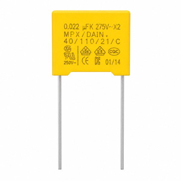 0.022µF 275V AC X2 Safety Film Capacitor 0.022µF 275V AC X2 Safety Film Capacitor