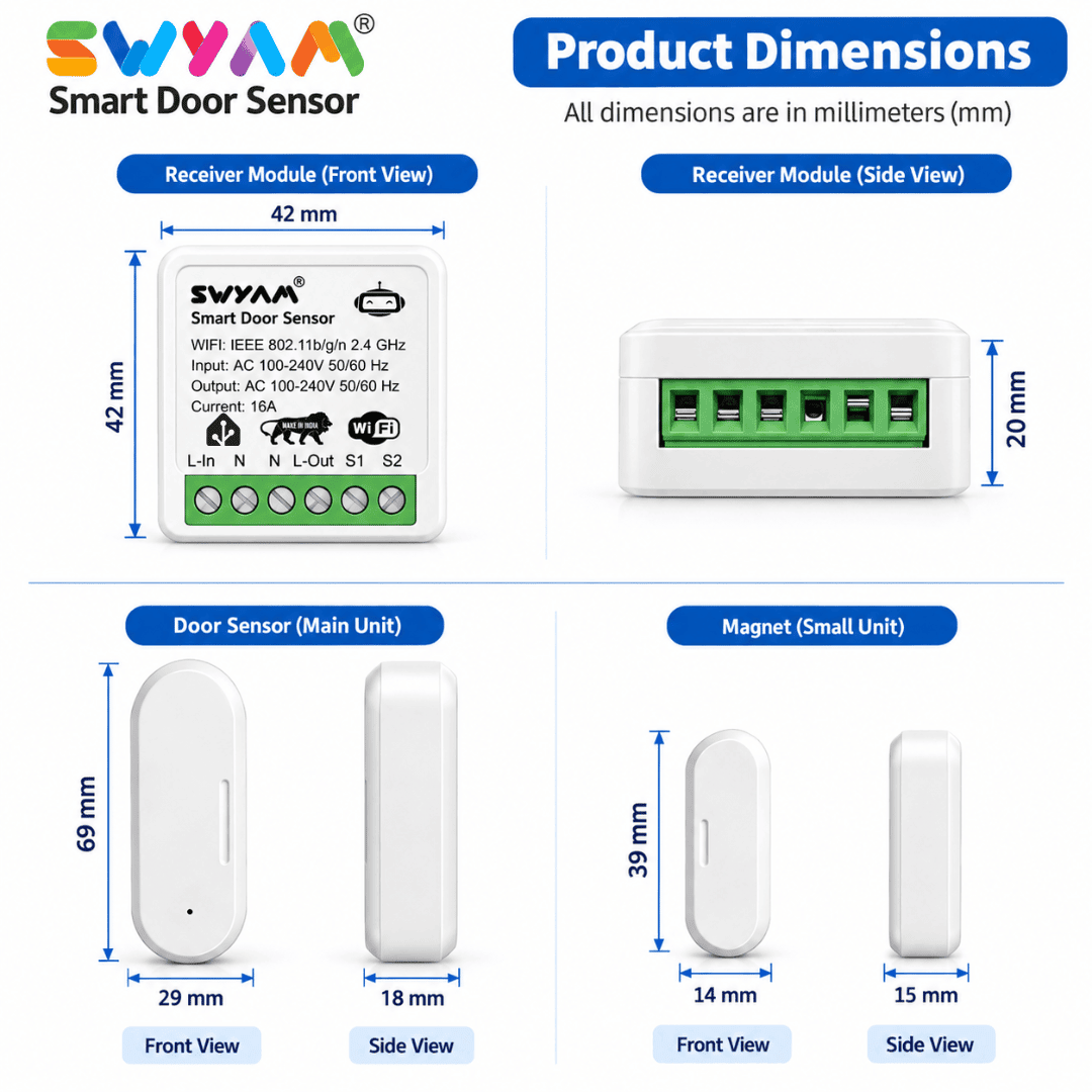 Home Assistant-Compatible Smart Battery Powered Door & Window Sensor Home Assistant-Compatible Smart Battery Powered Door & Window Sensor